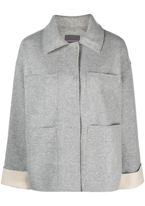 Lorena Antoniazzi straight-point collar jacket - Grey