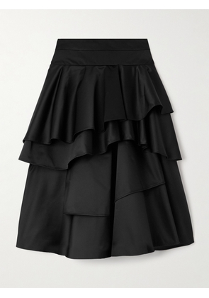 AZ Factory - Lottie Asymmetric Ruffled Crepe Skirt - Black - FR34,FR36,FR38,FR40,FR42
