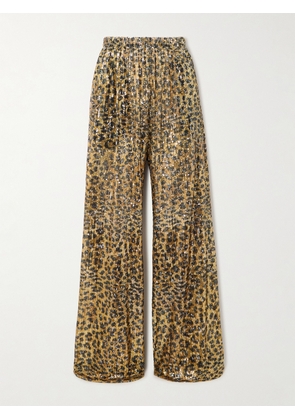 AZ Factory - Idril Leopard-print Sequined Crepe Wide-leg Pants - Multi - FR34,FR36,FR38,FR40,FR42