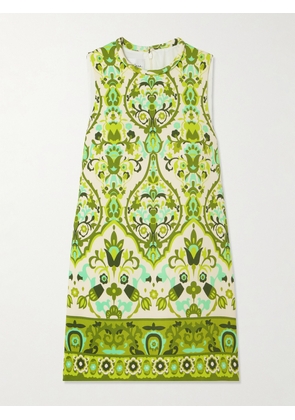 Cara Cara - Mackenzie Printed Stretch-crepe Mini Dress - Green - xx small,x small,small,medium,large,x large