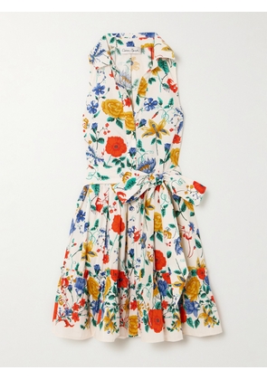 Cara Cara - Hannah Belted Floral-print Cotton-poplin Mini Shirt Dress - Multi - xx small,x small,small,medium,large,x large