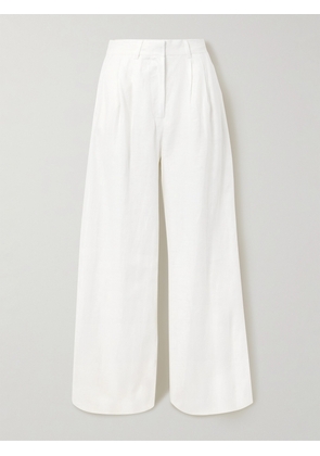 STAUD - Sasha Linen Wide-leg Pants - White - US0,US2,US4,US6,US8,US10,US12,US14,US16