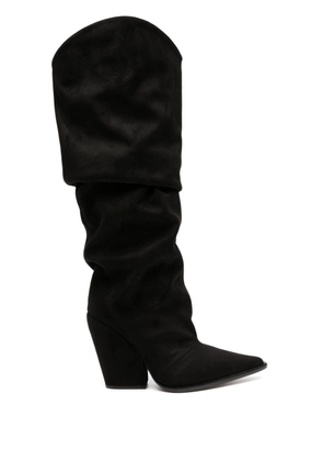 Alexandre Vauthier Avi 110mm suede knee-high boots - Black
