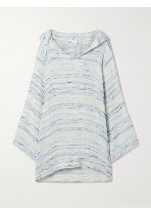Lisa Marie Fernandez - Hooded Striped Linen-blend Gauze Coverup - Off-white - 0,1,2,3,4