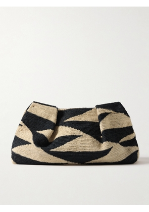 SENSI STUDIO - Medium Two-tone Sisal Clutch - Neutrals - One size