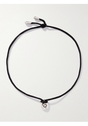 Sophie Buhai - Nautilus Silver And Cord Necklace - Black - One size