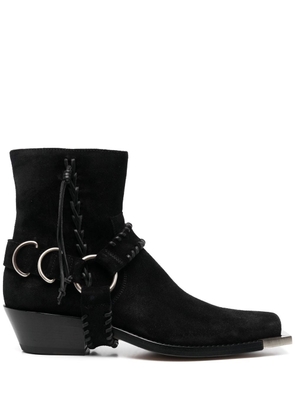 Buttero square-toe 55mm ankle boots - Black