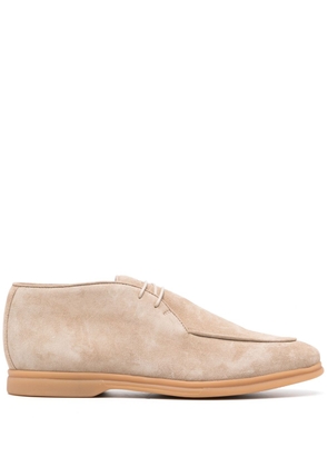 Eleventy almond-toe suede derby shoes - Neutrals