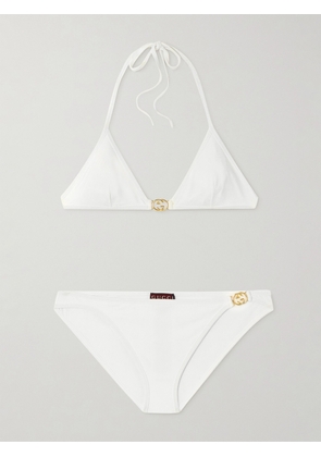 Gucci - Embellished Triangle Bikini - White - XS,S,M,L,XL
