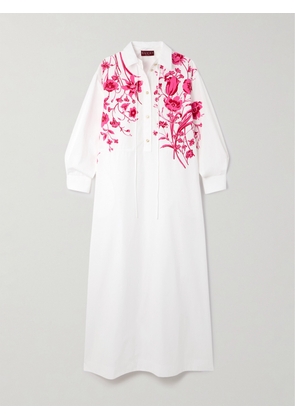 Gucci - Printed Cotton-poplin Maxi Dress - White - IT38,IT40,IT42,IT44