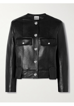 KHAITE - Laybin Leather Jacket - Black - US0,US2,US4,US6,US8,US10