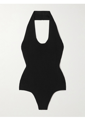 KHAITE - Toto Stretch-knit Halterneck Bodysuit - Black - x small,small,medium,large,x large