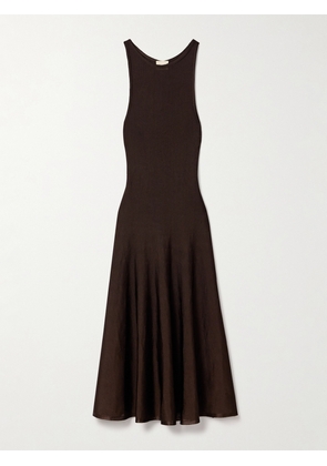 KHAITE - Hencil Knitted Midi Dress - Brown - x small,small,medium,large,x large