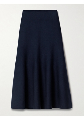 KHAITE - Odil Wool-blend Midi Skirt - Blue - x small,small,medium,large,x large