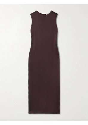 Veronica de Piante - Alessia Washed Silk-satin Midi Dress - Purple - IT38,IT40,IT44,IT46