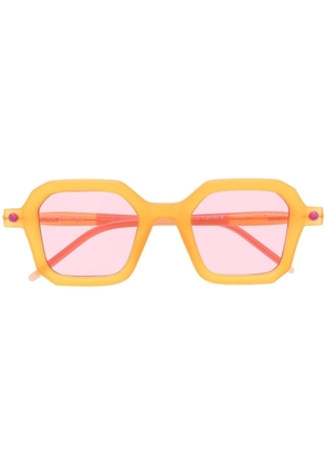 Kuboraum square -frame acetate sunglasses - Orange