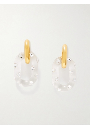 Rabanne - Xl Link Gold-tone, Crystal And Resin Earrings - One size