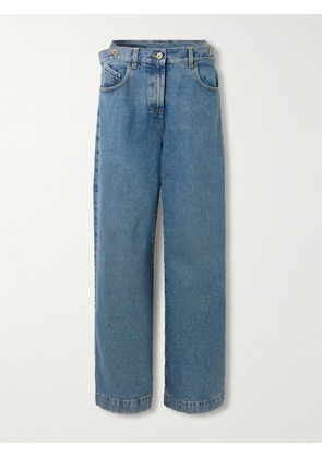 The Attico - Layered High-rise Wide-leg Jeans - Blue - 24,25,26,27,28,29,30