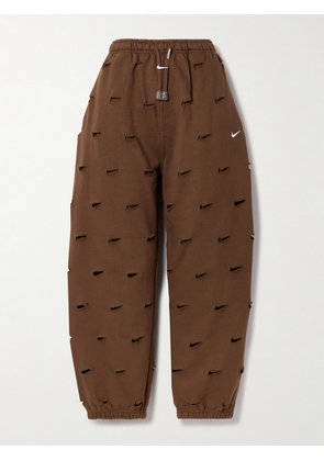 Nike - + Jacquemus Cutout Cotton-blend Jersey Track Pants - Brown - xx small,x small,small,medium,large,x large,xx large
