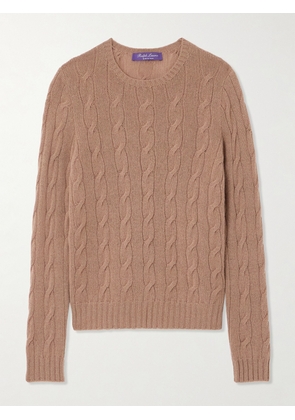 Ralph Lauren Collection - Cable-knit Cashmere Sweater - Brown - xx small,x small,small,medium,large,x large