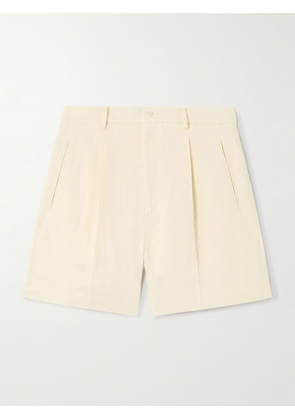 Ralph Lauren Collection - Tracy Pleated Linen Shorts - Cream - US0,US2,US4,US6,US8,US10,US12