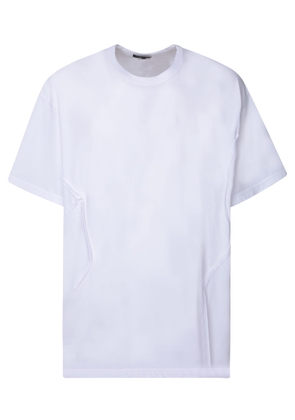 Comme Des Garçons Homme Plus Asymmetrical Lines White T-Shirt