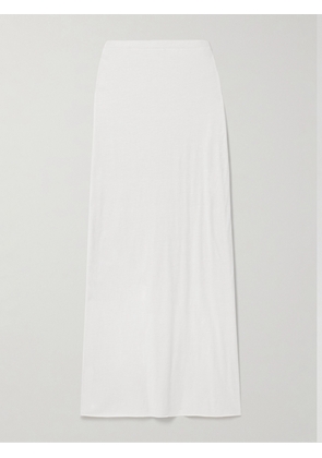 Skin - Layered Organic Pima Cotton-jersey Maxi Skirt - White - 0,1,2,3,4,5