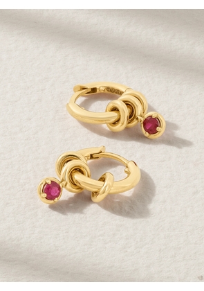 Spinelli Kilcollin - Zahra 18-karat Gold Sapphire Hoop Earrings - Pink - One size