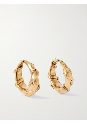 Alexander McQueen - Snake Gold-tone Hoop Earrings - One size
