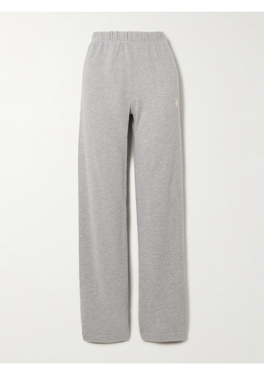 ÉTERNE - Embroidered Cotton And Modal-blend Jersey Sweatpants - Gray - x small,small,medium,large,x large