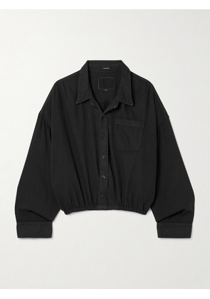R13 - Cropped Cotton Shirt - Black - x small,small,medium,large