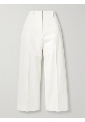 Proenza Schouler - Amara Cropped Cotton-blend Twill Wide-leg Pants - White - US0,US2,US4,US6,US8,US10