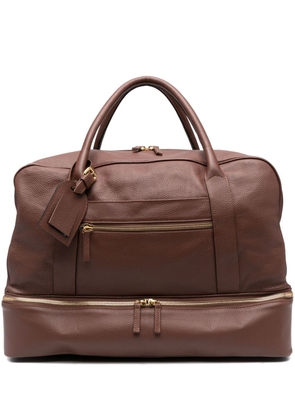 Eleventy pebbled leather holdall - Brown