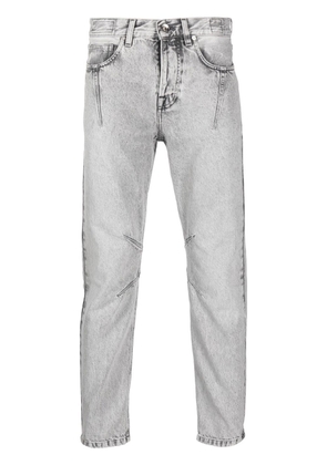 Eleventy slim-cut bleached-wash jeans - Grey