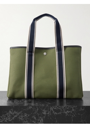 RUE de VERNEUIL - Cruise Line Traversée Medium Leather- And Webbing-trimmed Canvas Tote - Green - One size