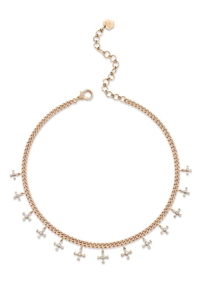 SHAY 18kt rose gold diamond Baby Don't Cross Me link necklace