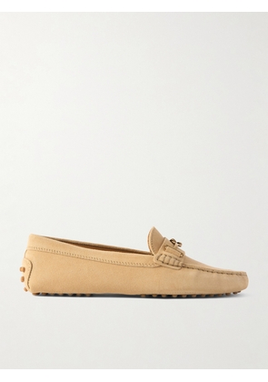 Tod's - Gommino Embellished Suede Loafers - Neutrals - IT36,IT36.5,IT37,IT37.5,IT38,IT38.5,IT39,IT39.5,IT40,IT40.5,IT41,IT41.5,IT42
