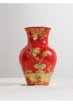 GINORI 1735 - Ming Gold-plated Porcelain Vase - Red - One size
