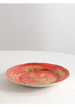 GINORI 1735 - Gold-plated Porcelain Dessert Plate - Red - One size