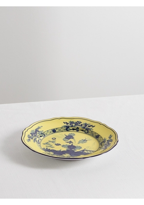 GINORI 1735 - Antico Doccia Set Of Two 21cm Gold-plated Printed Porcelain Dessert Plates - Yellow - One size