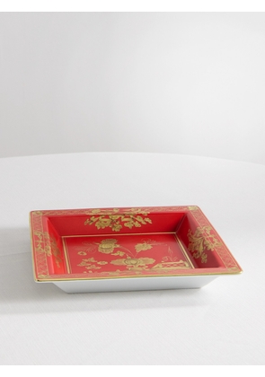 GINORI 1735 - Gold-plated Porcelain Tray - Red - One size