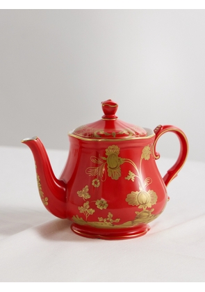 GINORI 1735 - Gold-plated Porcelain Teapot - Red - One size