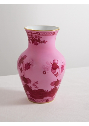 GINORI 1735 - Ming Gold-plated Printed Porcelain Vase - Pink - One size
