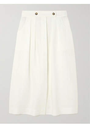 Tod's - Pleated Linen Skirt - White - IT36,IT38,IT40,IT42,IT44,IT46