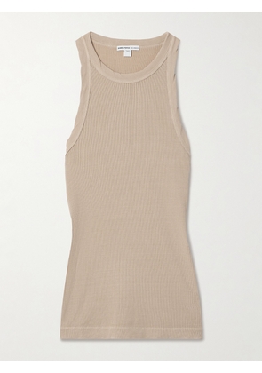 James Perse - Ribbed Stretch-supima Cotton Tank - Neutrals - 0,1,2,3,4