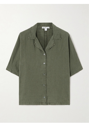 James Perse - Linen Shirt - Green - 0,1,2,3,4