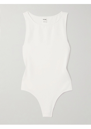 RE/DONE - Cotton-blend Jersey Bodysuit - White - x small,small,medium,large
