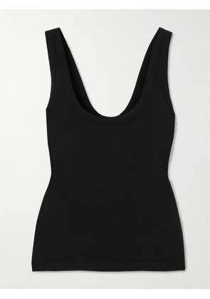 Alo Yoga - Seamless Cotton-blend Tank Top - Black - x small,small,medium,large