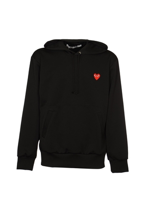 Comme Des Garçons Play Heart Patched Hoodie