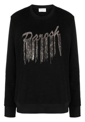 P.A.R.O.S.H. logo-embellished cotton sweatshirt - Black